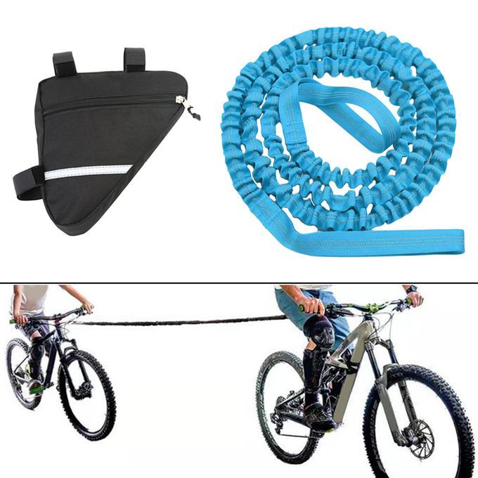 2.5m Bike Tow Rope Bicycle Stretch 4.5m Pull Strap For Pulling Blue