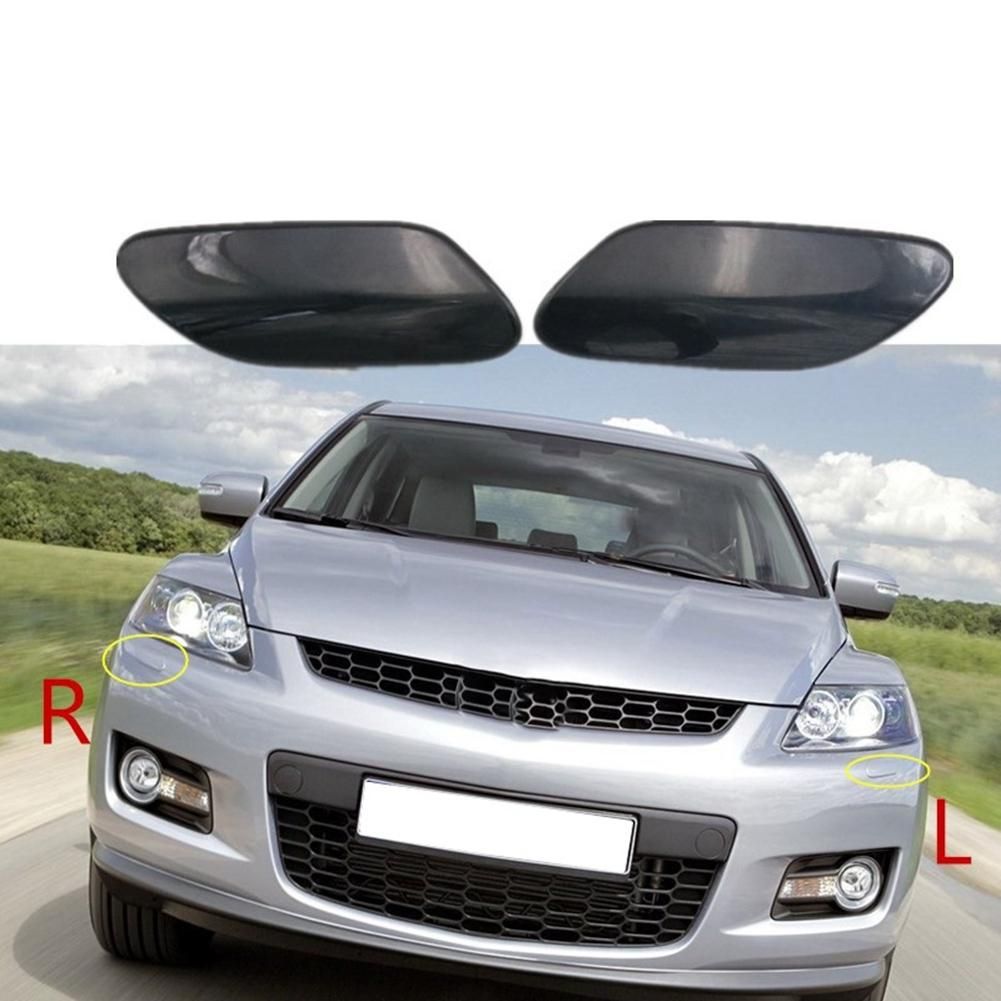 1Pair Frontper Headlight Washer Spray Nozzle Cover Washer Jet Cap for Mazda CX-7 CX7 ER 2006 2007 2008 2009