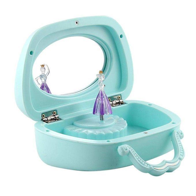 Creative Ballerina Musical Jewelry Box For Little Girl Storage Green