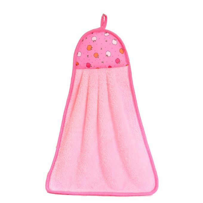 Hook  Oral Flee E Towel Fashion Hanging Towel Absorbent Towel Kit Hen Towel-green