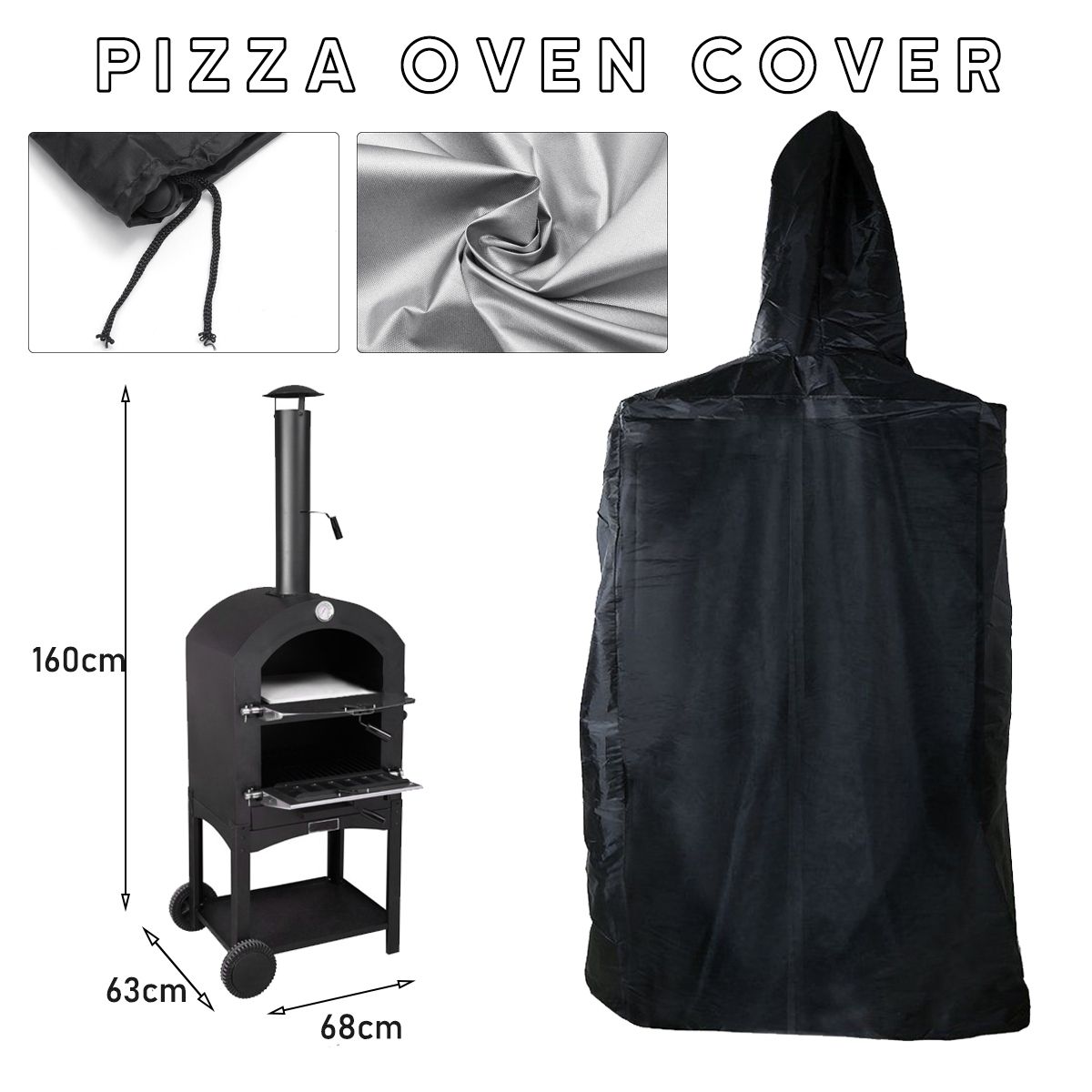 Pizza Oven Cover Cover Bbq Outdoor For Kitchen Accessory Dust Cover Waterproof Covers Charcoal Barbecue Accessories Bbq Cover