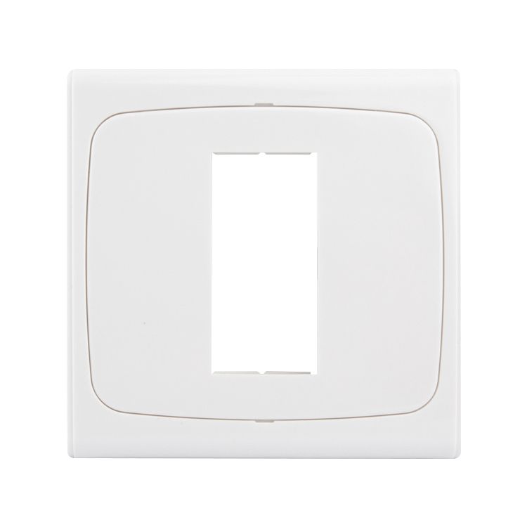 Wall Plate With Screw For Blank Inserts - 1 Hole