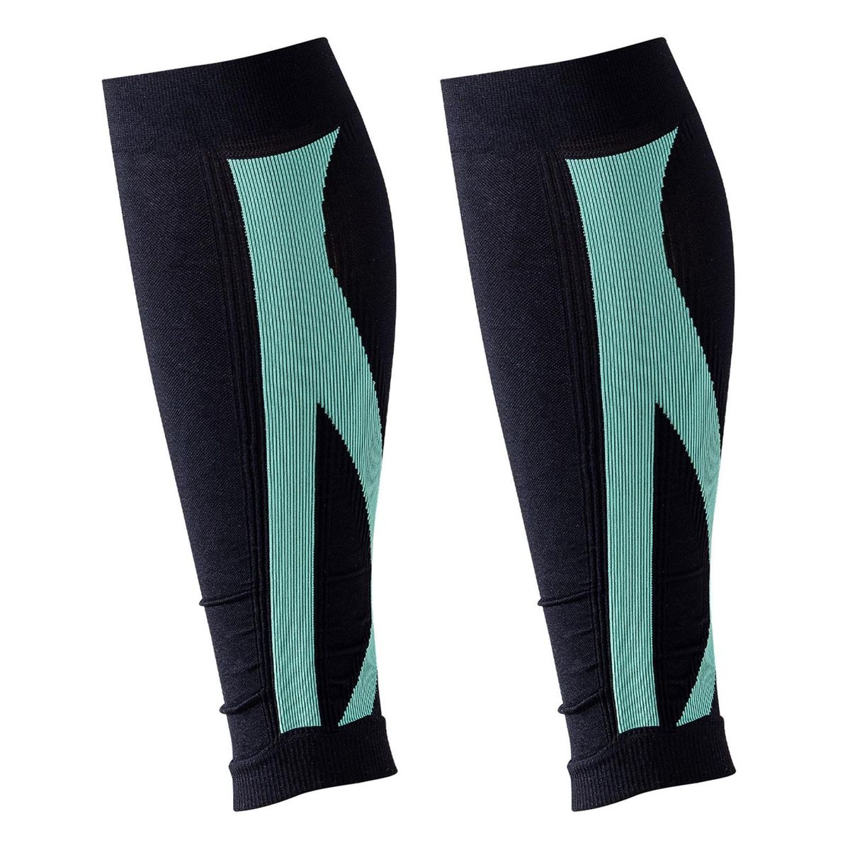 1 Pair Calf Tube Sleeves Running Sports Joint Calf Compression Sleeves Green Black