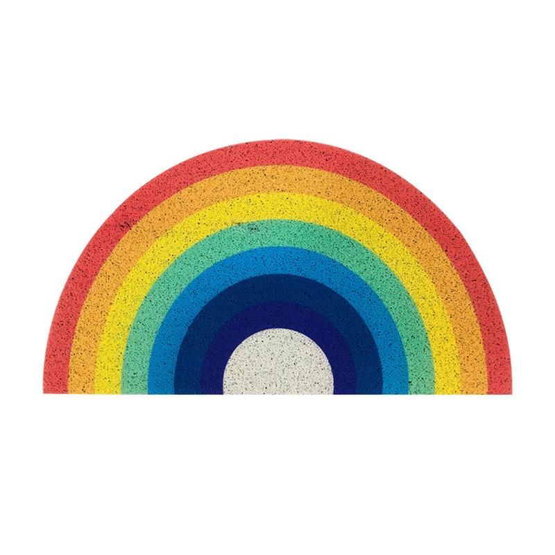 Welcome Door Mat Rainbow Outdoor Non-Slip Floor Mat