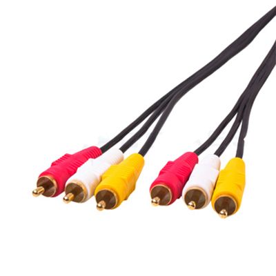 Normal Quality Audio Video Stereo AV Cable, Length: 3m