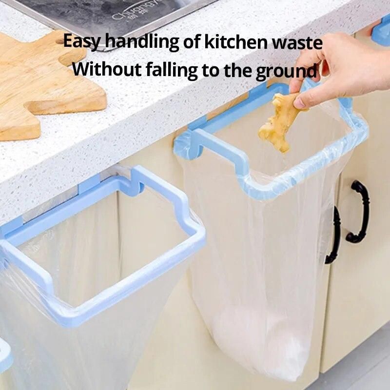 Kitchen Hanging Trash Bag Rack Portable Trash Bag Plastic Garbage Bag Holder Storage Rack Rubbish Bag