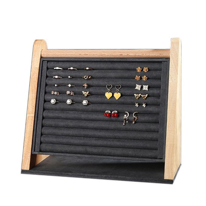Rings Display Stand Tray Flannel Lining Holder Inserts For Black