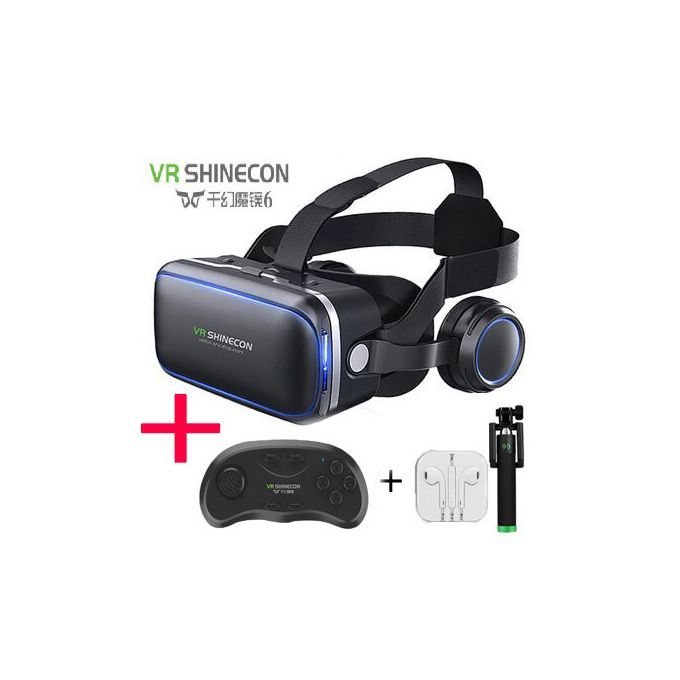 VR Bluetooth Headset VR Glasses Vr Helmet 3D Box Bsuit Black