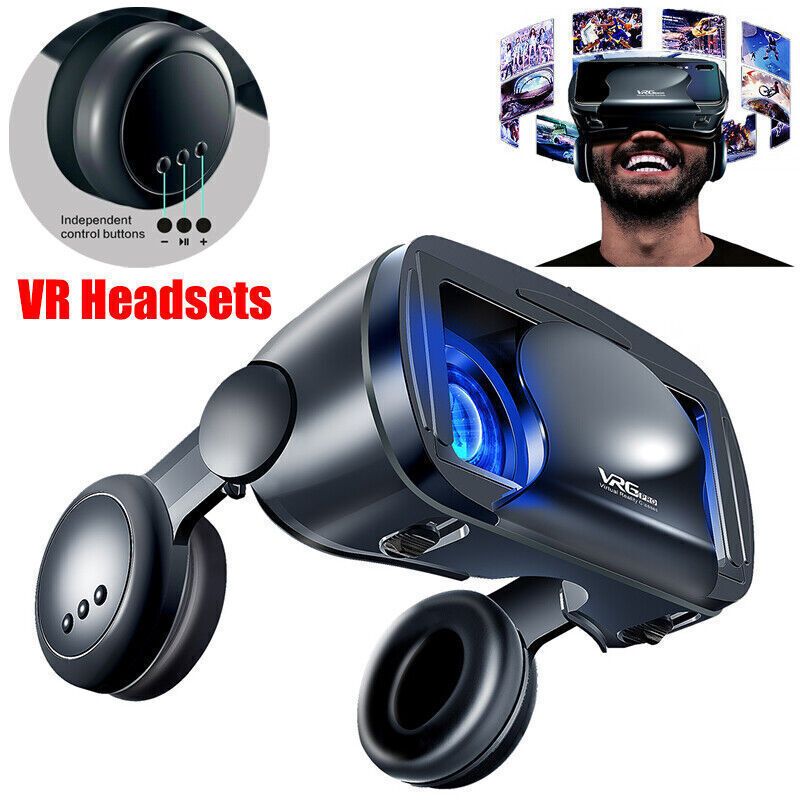 All In 1 Virtual Reality Glasses With Inbuilt Headphones