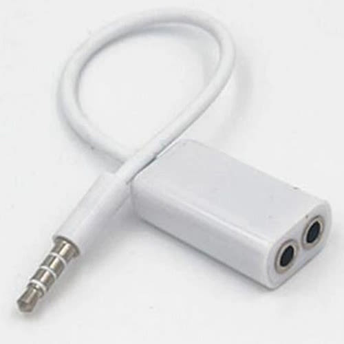 3.5mm 4 Pole Male To Dual Female Audio Stereo Splitter Cable Adapter