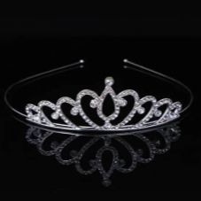 Bridal Princess Prom Silver Crystal Diamond Party Crown