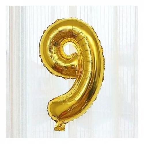 Birthday Number Ballon - Gold - 9