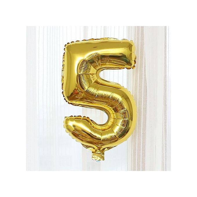 Birthday Number Ballon - Gold - 5