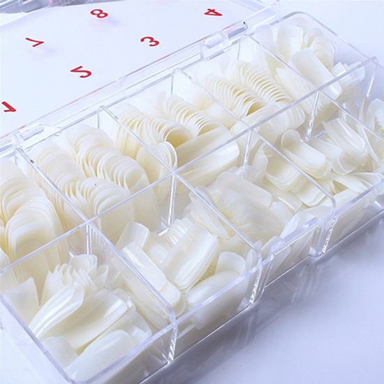 500Pcs Fashion Full Cover Natural False Nails Fake Tips-