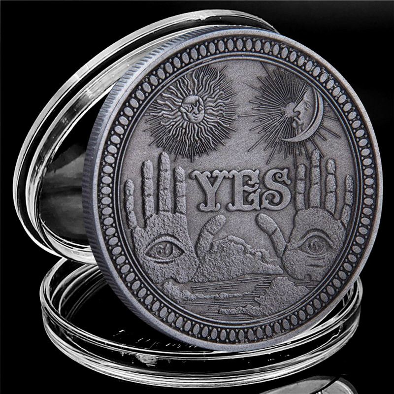 Collection Art Craft Yes Or No Skull Commemorative Coin
