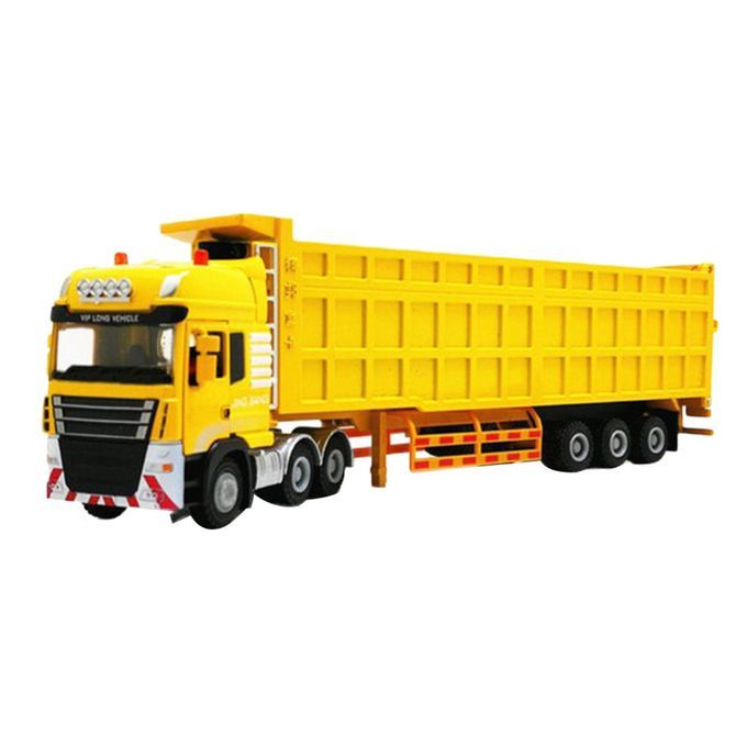 Simulation Engineering Semi-Trailer Truck Alloy Transport Dump Yellow