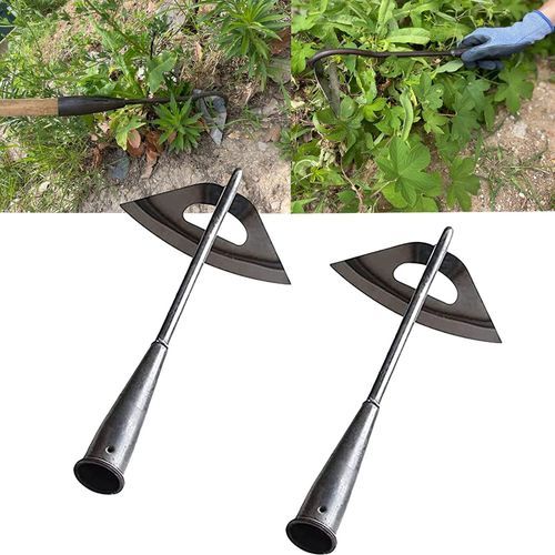 Hollow Hoe Garden Tool, All-Steel Hardened For Weeding, Weed