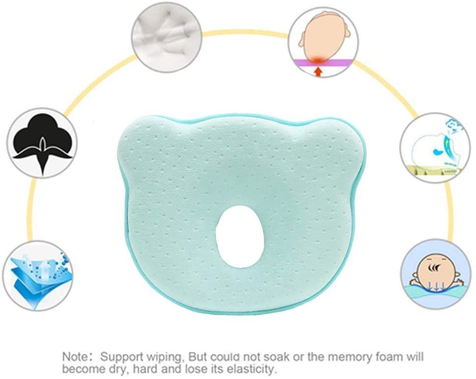 Hidetex Newborns Pillow-Memory Foam Baby Pillow(0-12 Months)