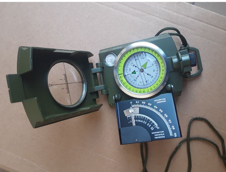Military Compass With Luminous Display & Inclinometer