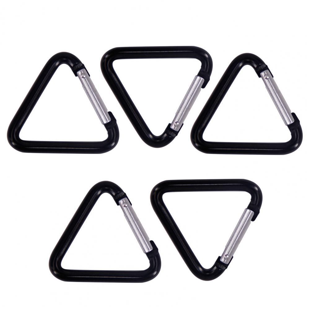 5Pcs Small Carabiner Dazzling Solid Color  Snap Triangle