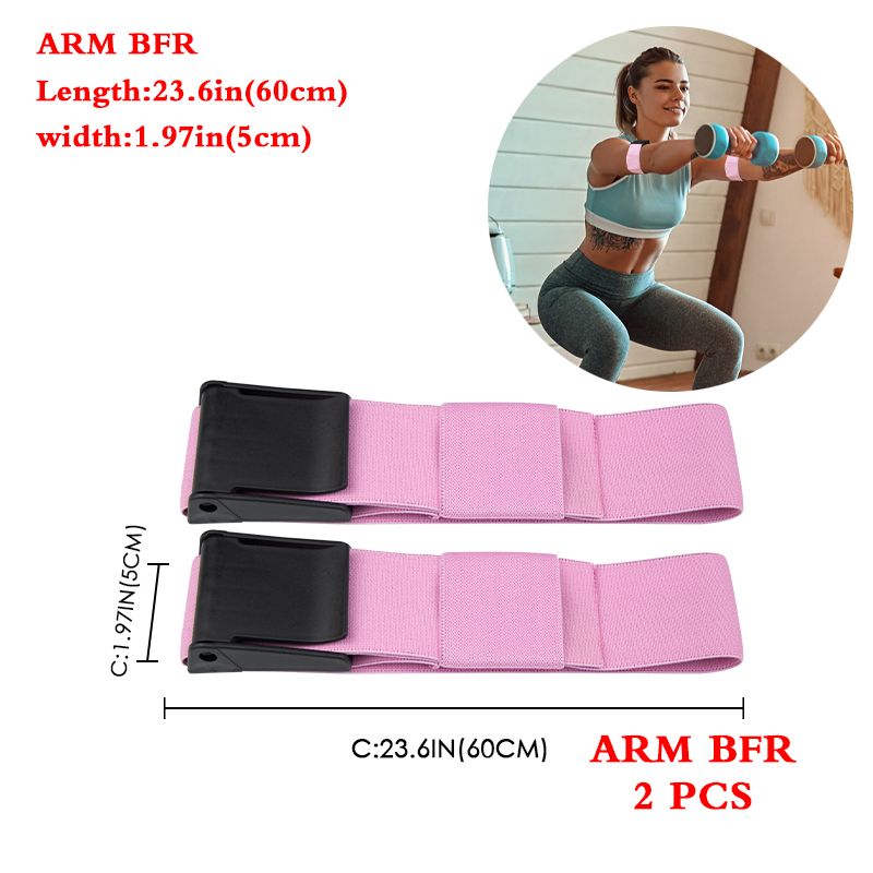 BFR Booty Bands Blood Flow Restriction Bands Resistance  Squat Thigh Glutes Hip-BFR PINK ARM