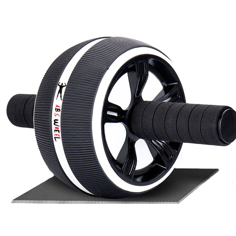 Roller&Jump Rope No Noise Abdominal Wheel Ab Roller With Mat  For Exercise Fitness-Back B