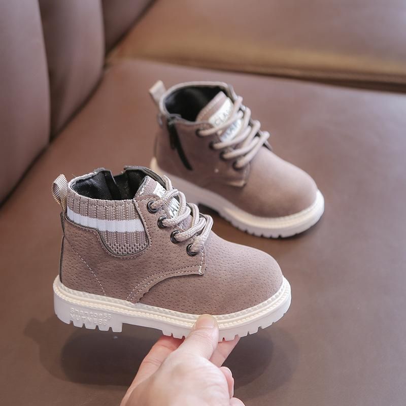Children'S Boots Martin Boots Non-Slip Martin Boots Grey