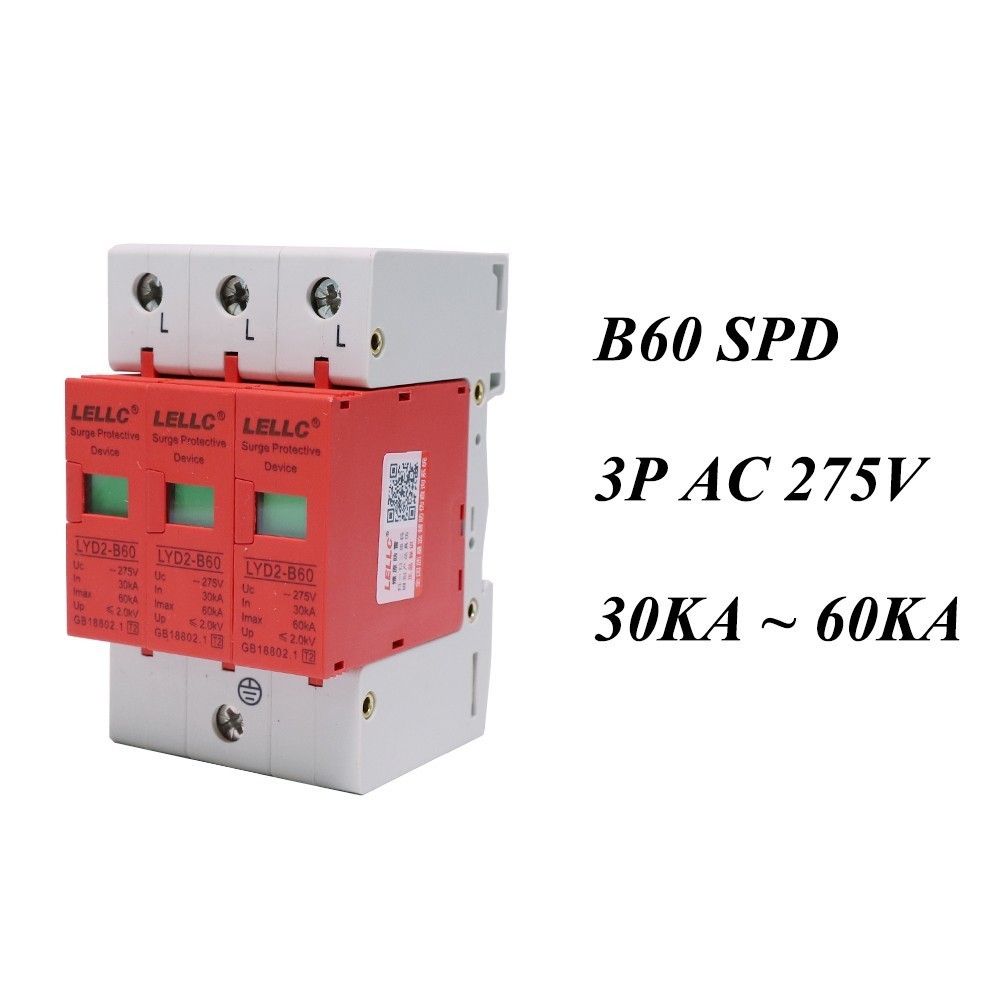 House AC Surge Protector 30KA~60KA ~275V SPD B60-3P