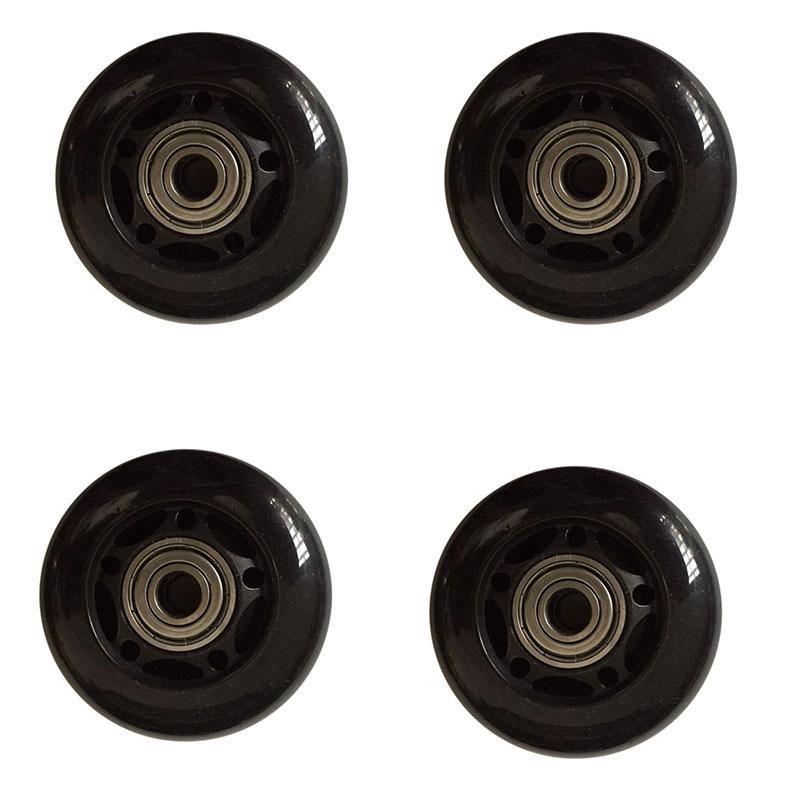 4Pcs Rubber Wheels Anti-Skid Mute Wear-Resistant Roller