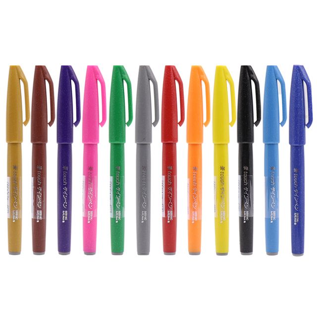 Pentel Brush Sign Pens Fude Touch Pen Flexible Tip