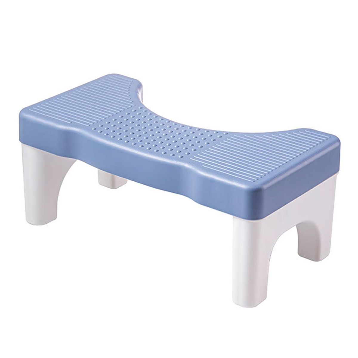 Curved Design Potty Stool Squatease Portable Non-slip Toilet for Ages Blue White