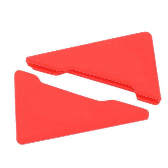 2Pcs Triangle Car Door Corner Soft Silicone Guard Trim-Red