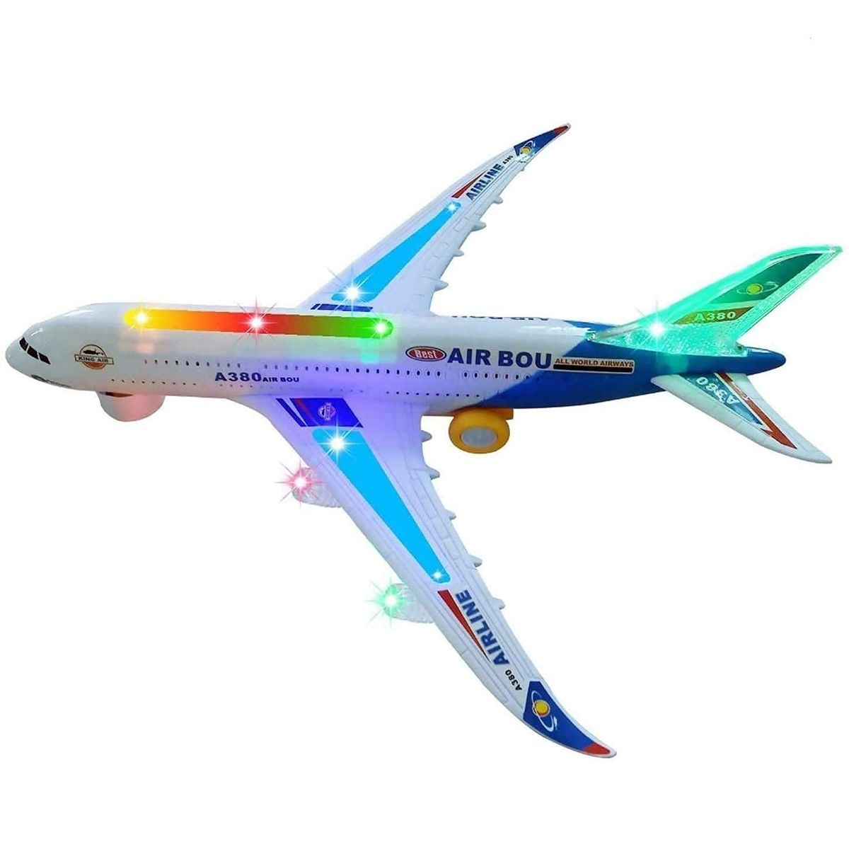 Airbus A380 Airplane Toy With Bump And Go Action