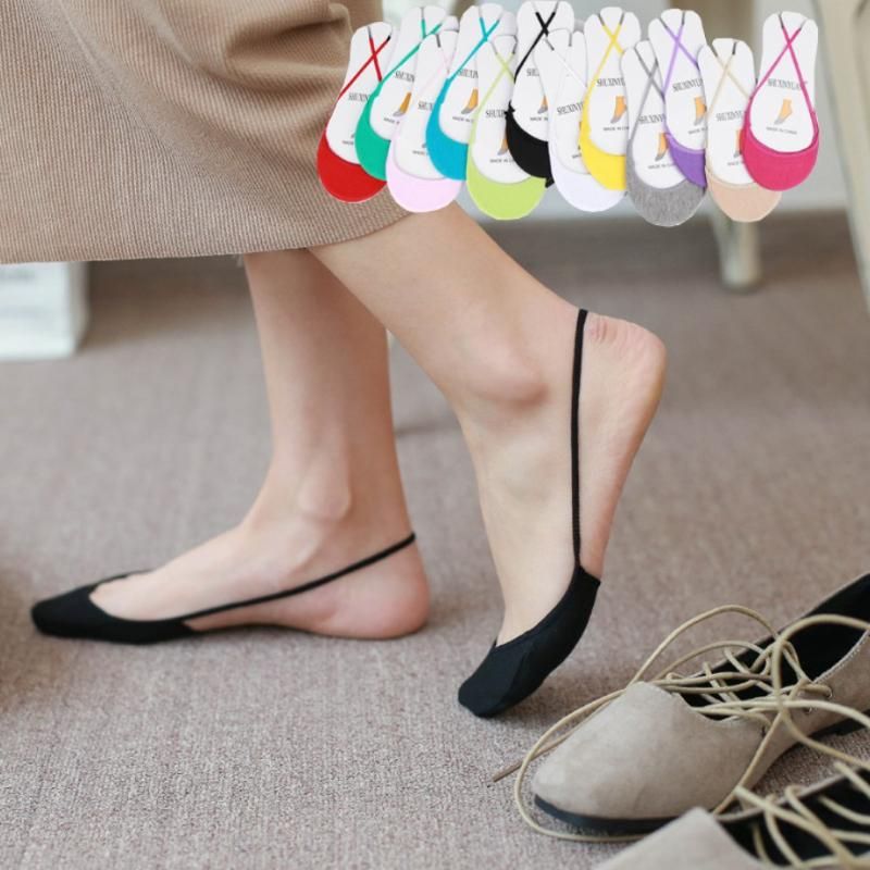 Women Summer Sling Invisible Socks Soft Thin Half Palm Without Heel Candy Color Ladies No-Show Non-Slip Sox Dropship Lace Socks