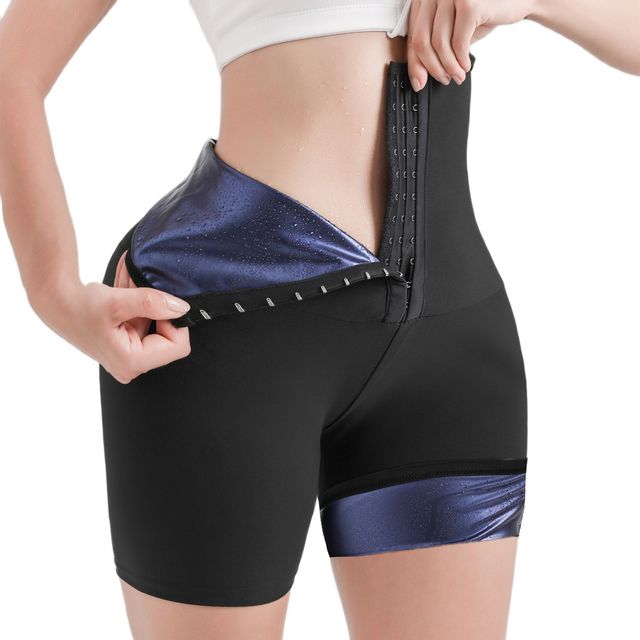 Body Shaper Pants Women's Sauna Leggings Compression High Waist Tummy Control Pants Workout Suits T