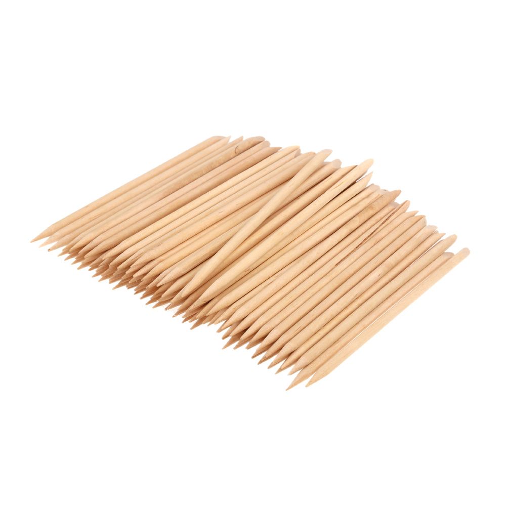 100pcs Nail Art Design Orange Wood Stick Cuticle Pusher