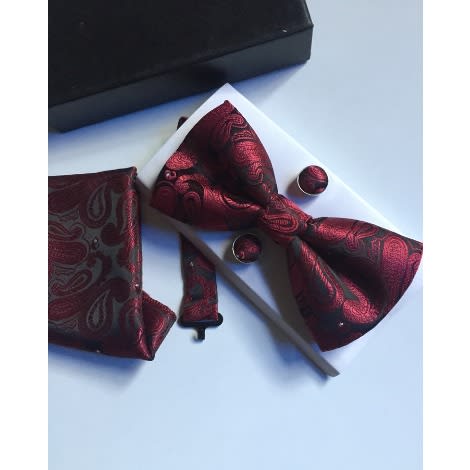 Classy Luxury Men's Bow Tie- Wine