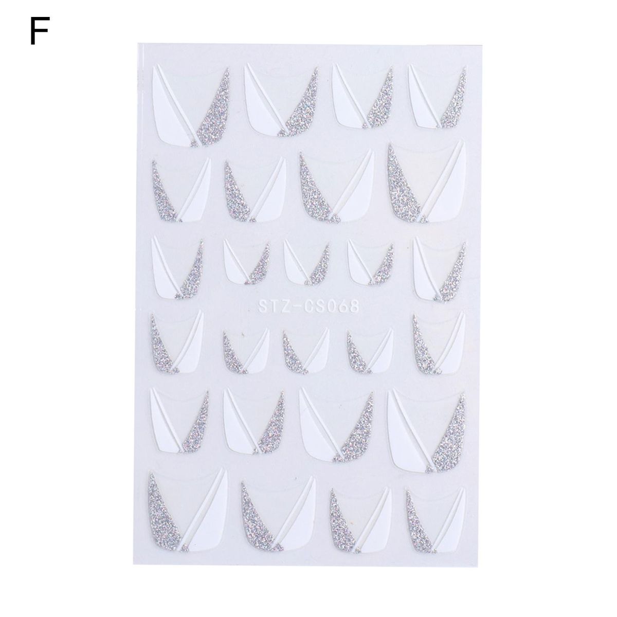 Nail Sticker French Style DIY Colorful Line Decal Powder 3D Transfer Slider for Manicure
