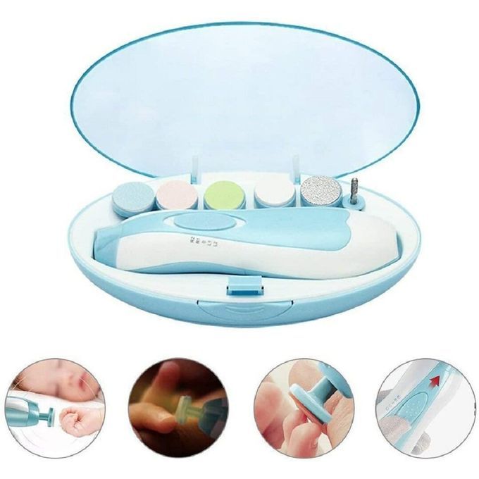 4 Modes Electric Baby Nail Trimmer Safe Nail Clipper For Kids Infant Newborn