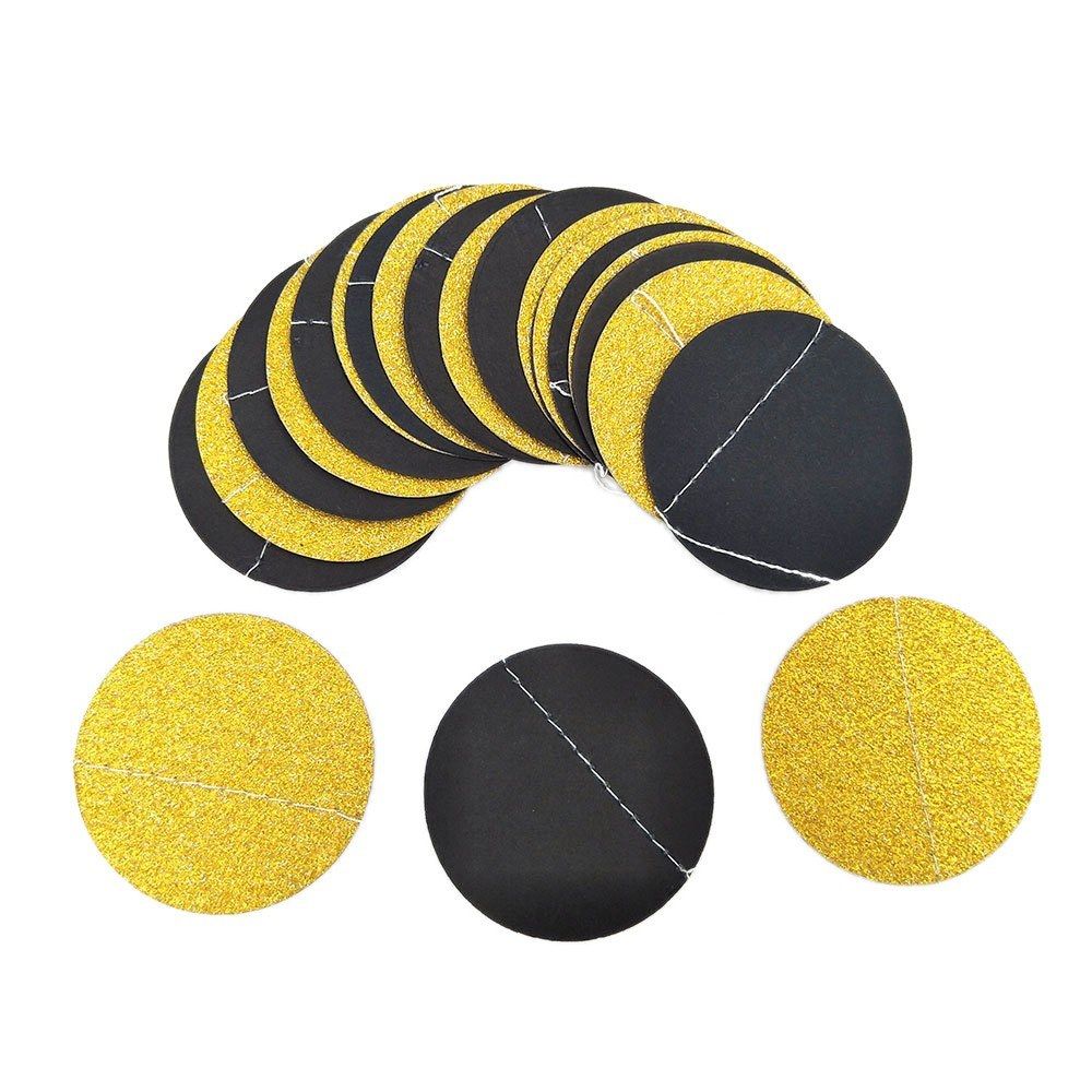 Colorful Round Hanging Paper Circle Garland Glitter