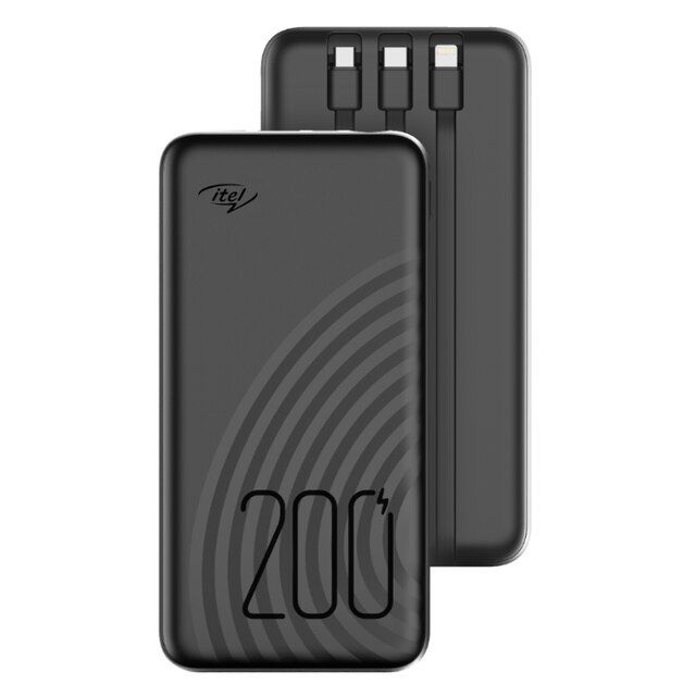 STAR 200C 20000mAh Faster Charging Power Bank With Built-in 3 Cables