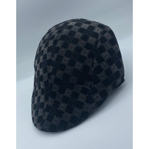 Men’s Panama Patterned Suede Hat - Black
