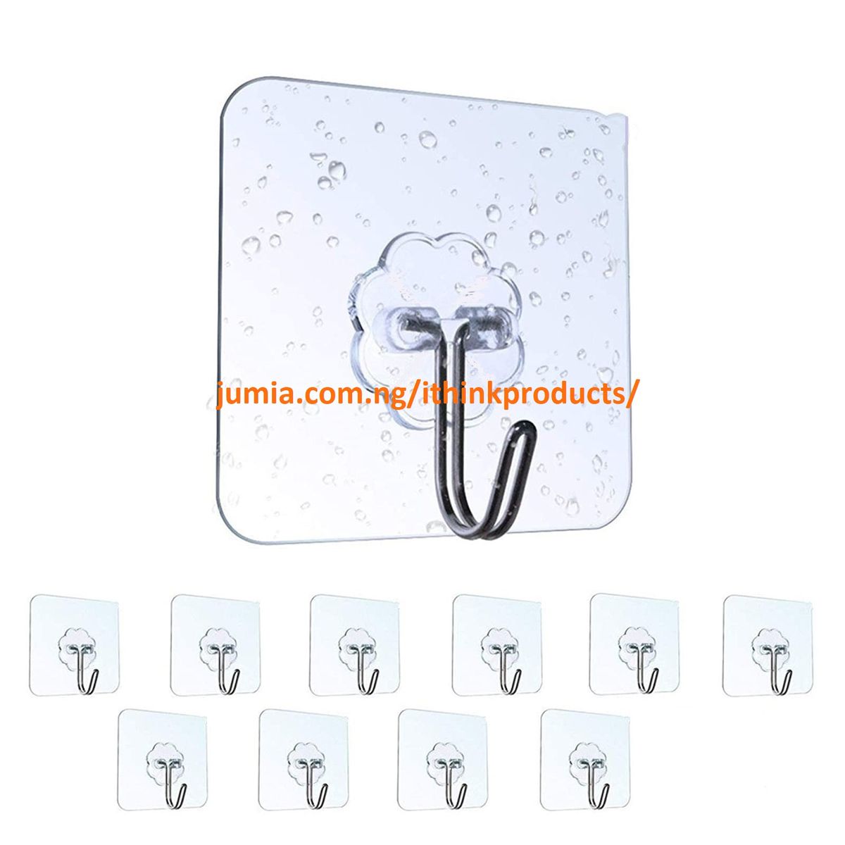 10PCS Strong Self-adhesive Wall Hook,Door Sticky Hanger.