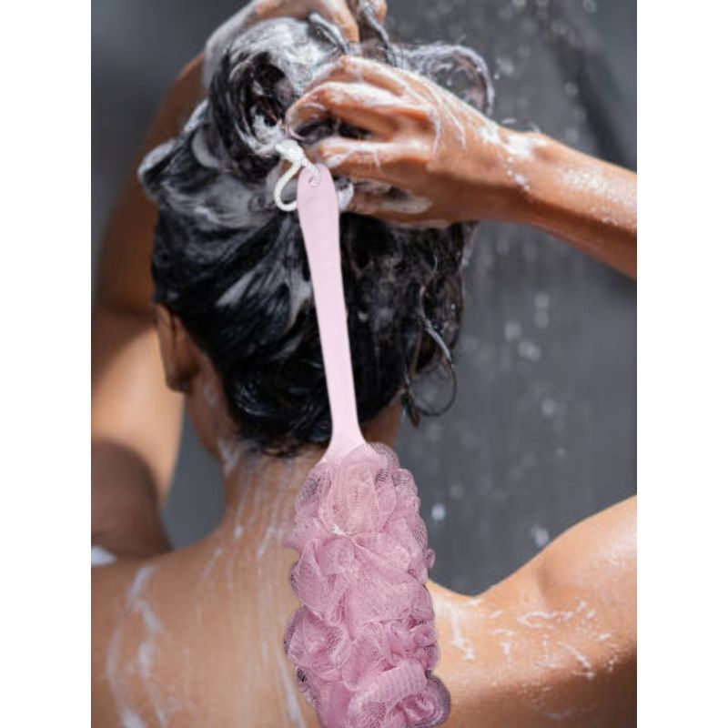 Long Handle Back Bath Shower Brush  With Soft Sponge