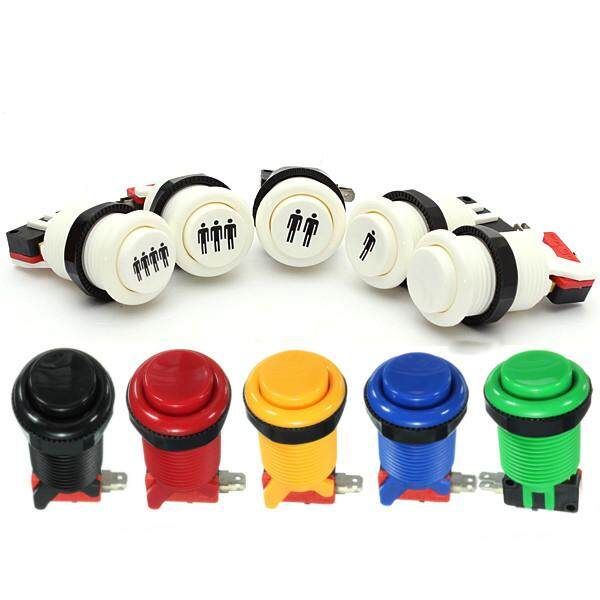 New Arcade Push Buttons Durable Multicade MAME Game Long Switch Purple Purple
