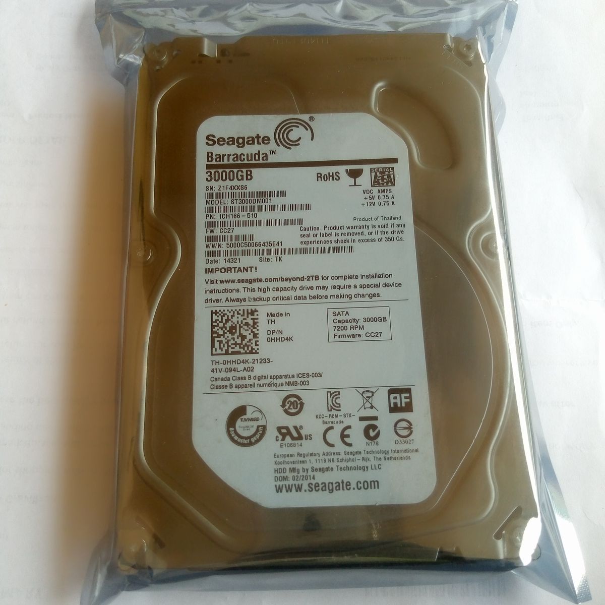 3TB Desktop Internal Hard Drive