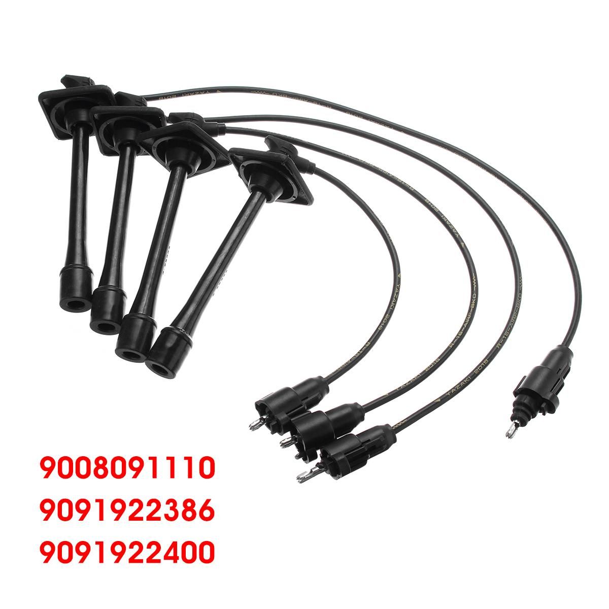 4pcs Ignition Spark Plugs Wire Cable 9091922400 For Toyota Camry Solara Rav4 L4 2.2L 1997 1998 1999 2000 2001