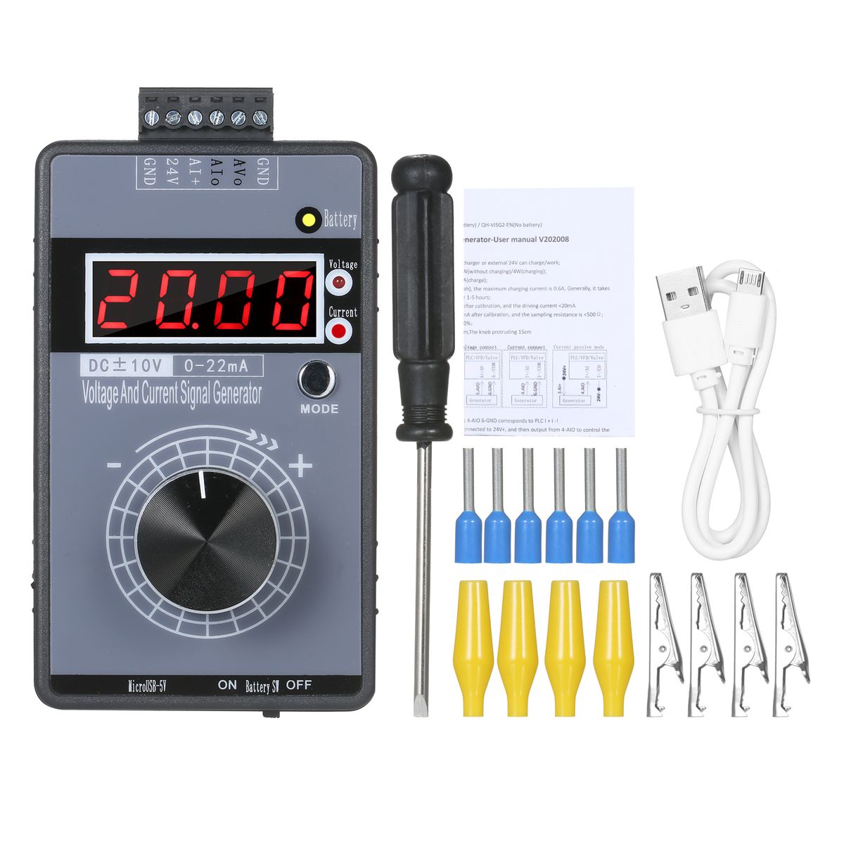 Portable Precision Current Voltage Signal Generator