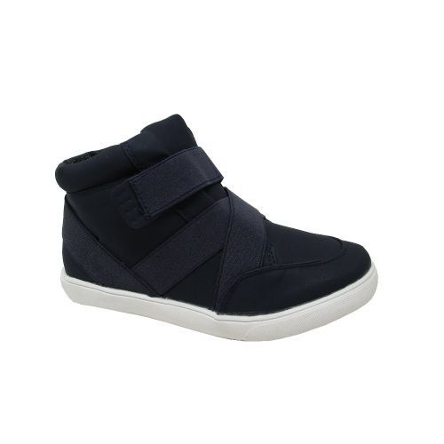 Boys Navy Stretch Strap Ankle Boot