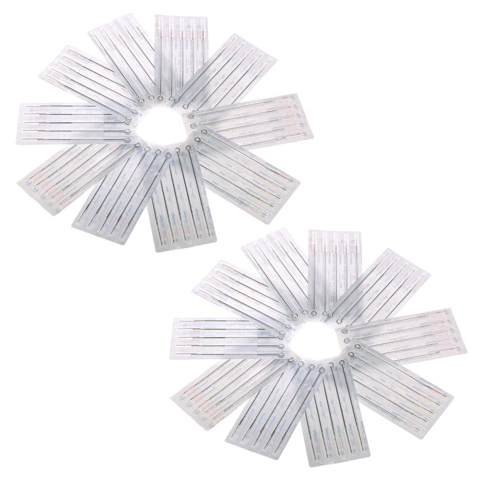 100pcs Mixed Tattoo Needle Set Stainless Steel Round Liner Professional Permanent Tattoo Tool Kit